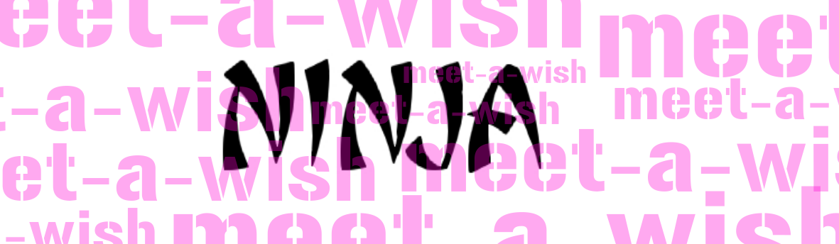 Ninjafont Glitzertattoo und Airbrush Schablone - Ninja