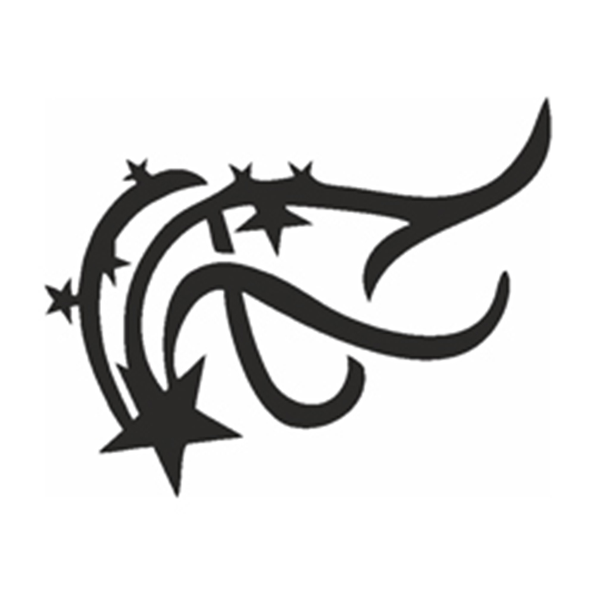 106877 Glitzertattoo und Airbrush Schablone -n Sternenschweif