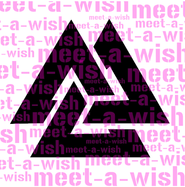 Valknut-Odins-Knoten Glitzertattoo und Airbrush Schablone - Valknut Odins Knoten