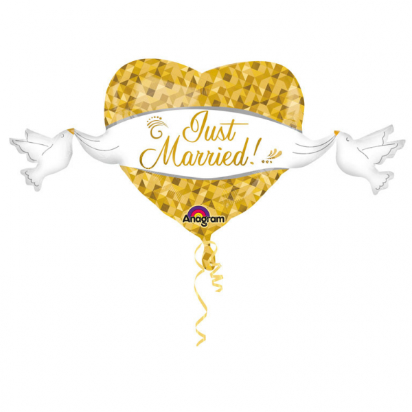 3085901 Just Married Herz und Tauben