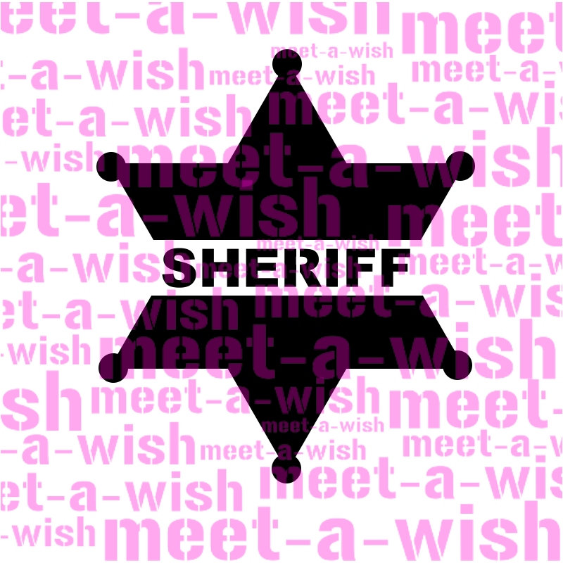 Glitzertattoo und Airbrush Schablone - Sheriff