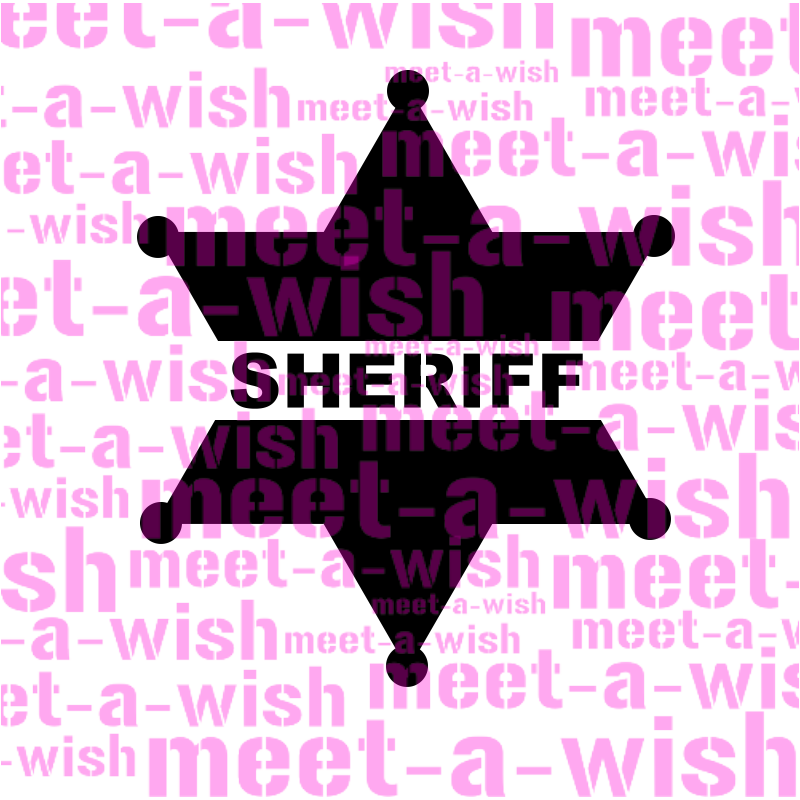 Sheriff Glitzertattoo und Airbrush Schablone - Sheriff