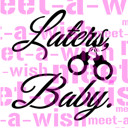 Laters-babe Glitzertattoo und Airbrush Schablone - Laters Baby
