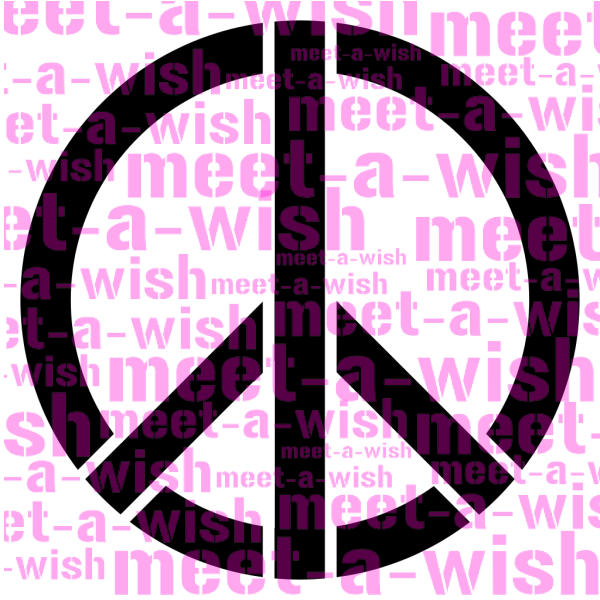 Peace Glitzertattoo und Airbrush Schablone - Peace