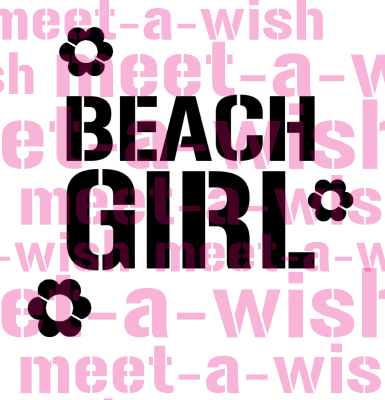 Glitzertattoo und Airbrush Schablone - Beach Girl