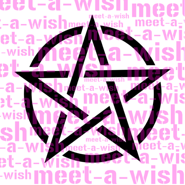 Pentagram2 Glitzertattoo und Airbrush Schablone - Pentagram