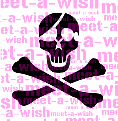 Piratenfahne Glitzertattoo und Airbrush Schablone - Piratenfahne