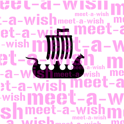 Wikingerschiff Glitzertattoo und Airbrush Schablone - Wikingerschiff