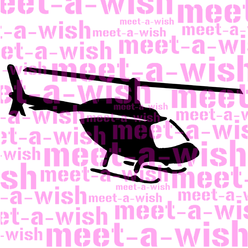 Glitzertattoo und Airbrush Schablone - Hubschrauber
