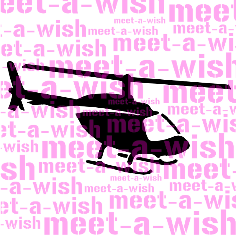 Heli Glitzertattoo und Airbrush Schablone - Hubschrauber