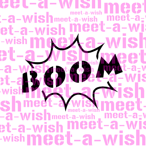 Boom Glitzertattoo und Airbrush Schablone - Boom