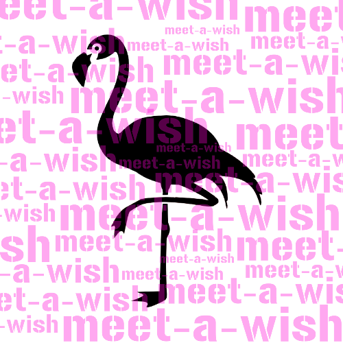 Glitzertattoo und Airbrush Schablone - Flamingo