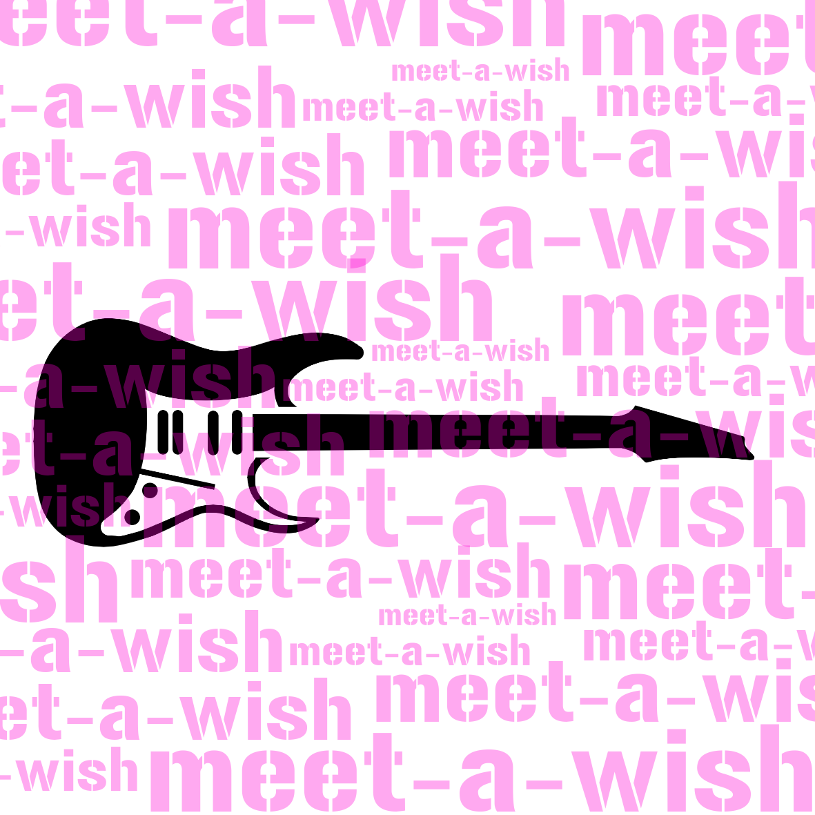 Gitarre Glitzertattoo und Airbrush Schablone - Gitarre