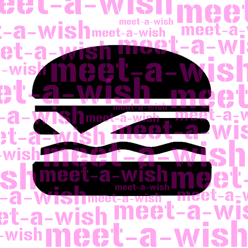 Burger Glitzertattoo und Airbrush Schablone - Burger