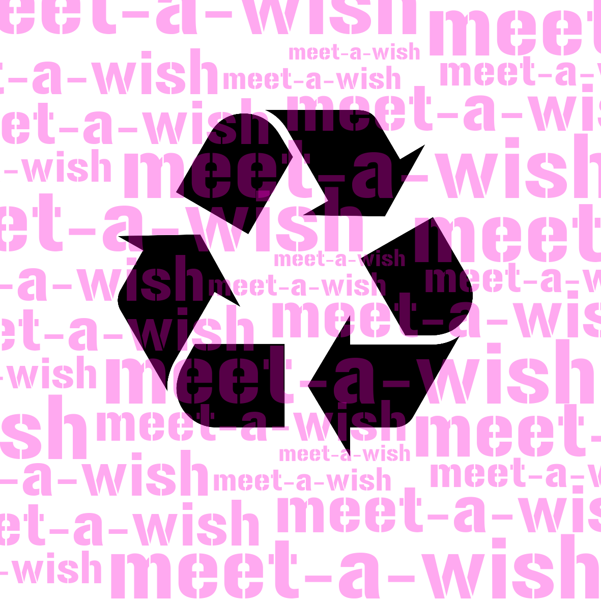Glitzertattoo und Airbrush Schablone - Recycling