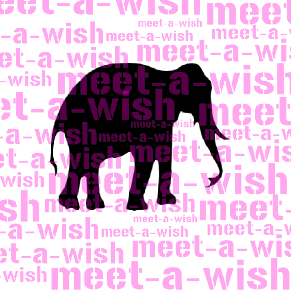 Glitzertattoo und Airbrush Schablone - Elefant