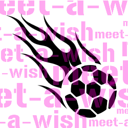 Fussball-Flame Glitzertattoo und Airbrush Schablone - Fussball